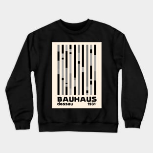 Bauhaus Dessau 1931 Modernist Homage Black Gray Cream Crewneck Sweatshirt